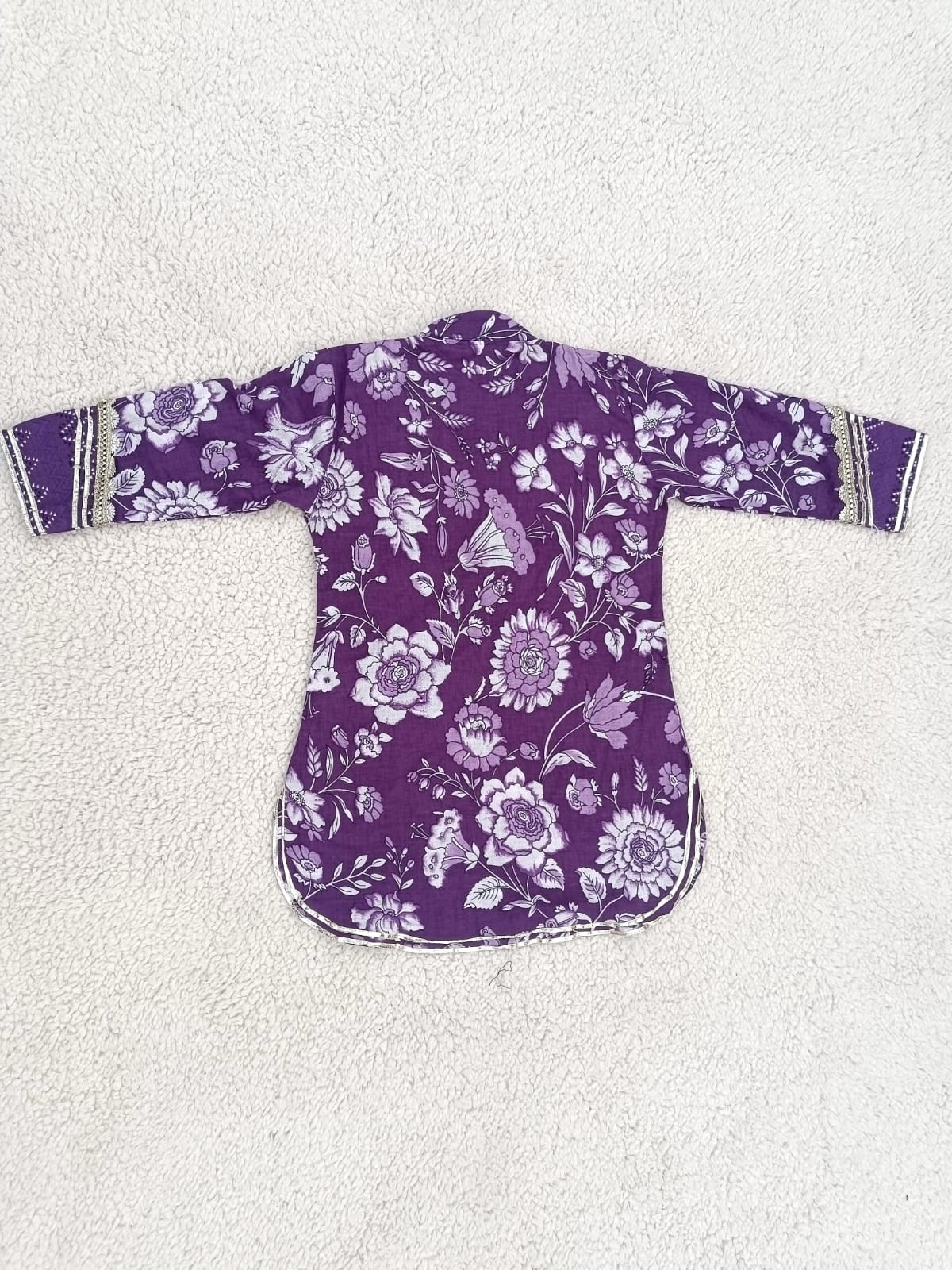 Purple Coloured Afghani Style Suit Set