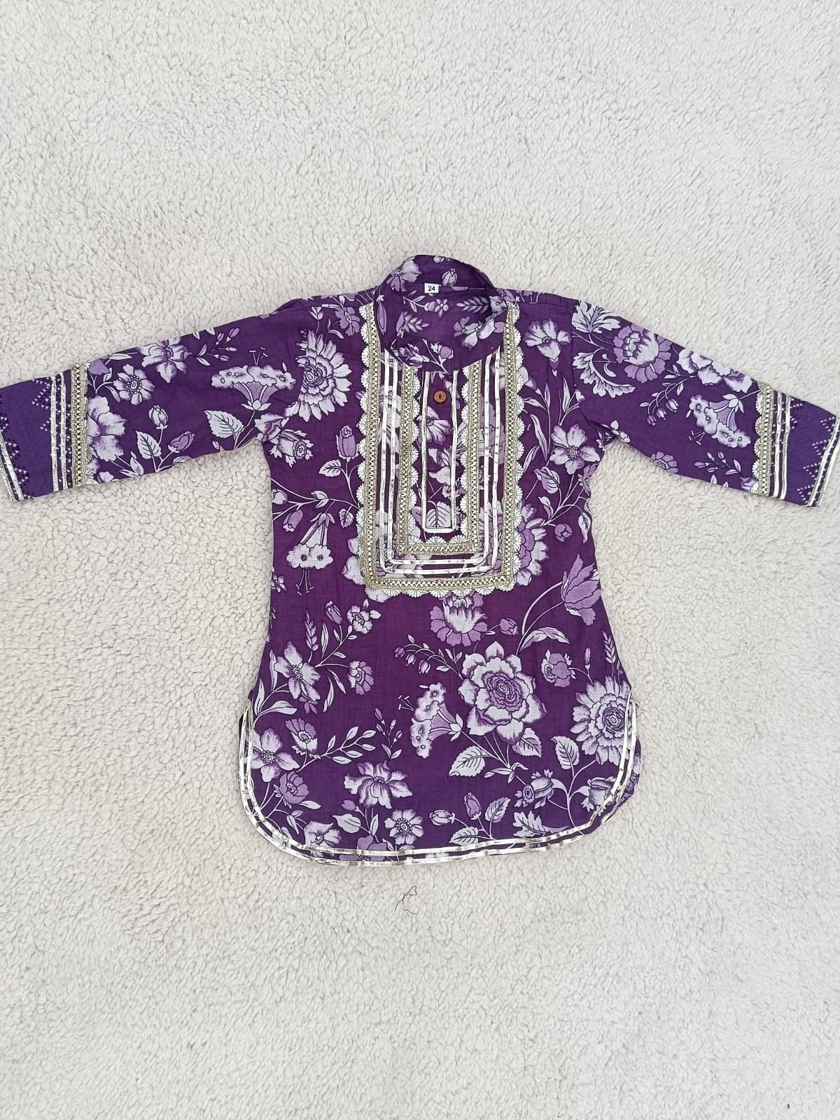 Purple Coloured Afghani Style Suit Set