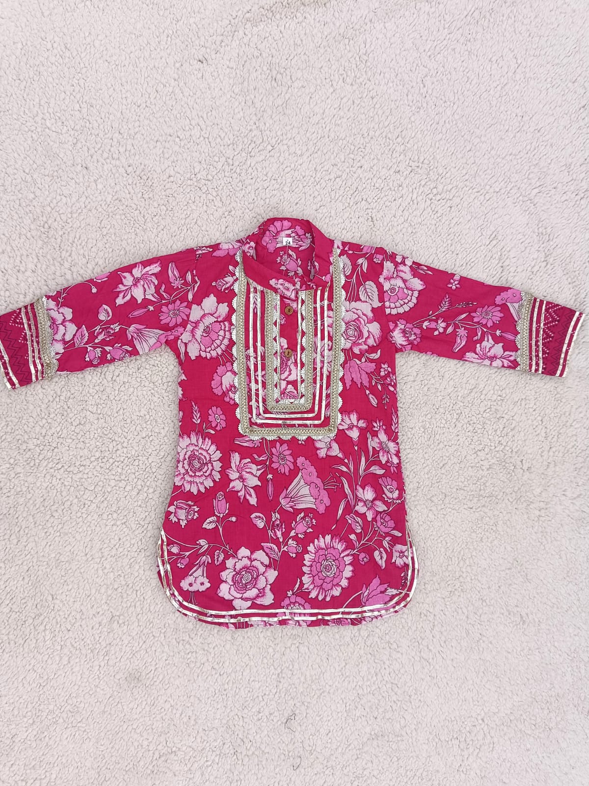 Rani Pink Coloured Afghani Style Suit Set