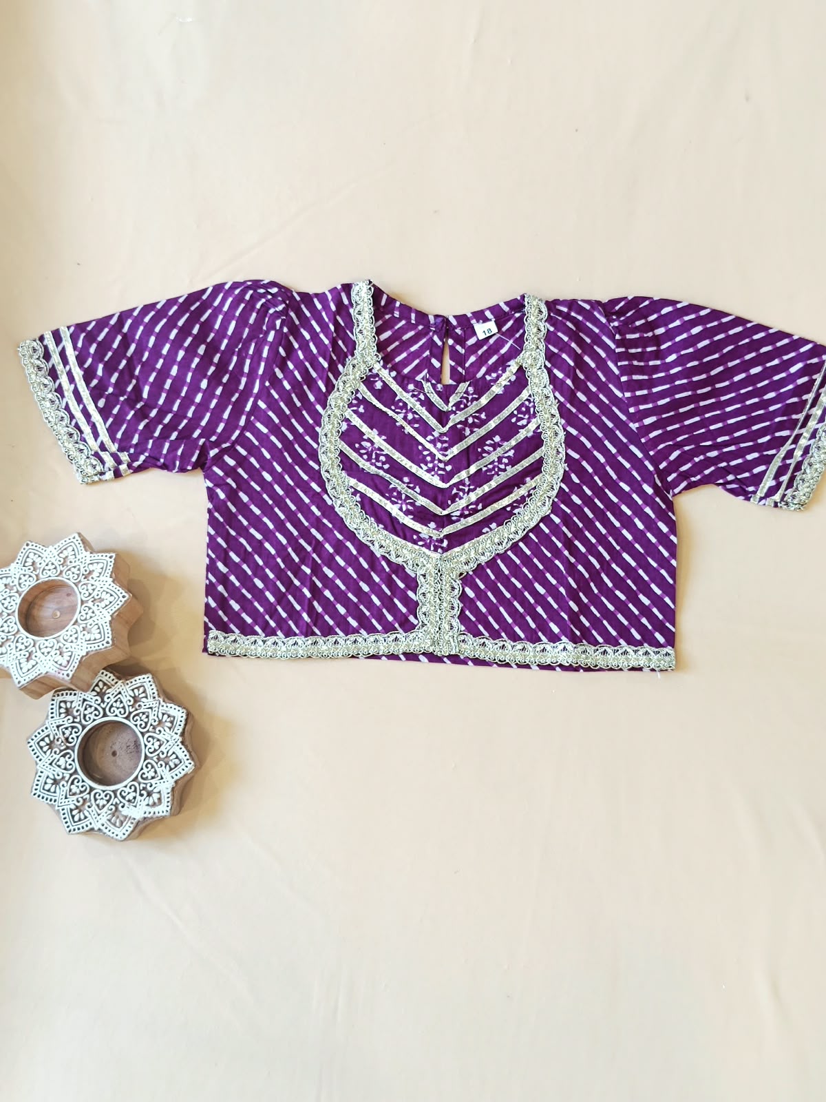 Block Print Purple Colour Lehenga Choli
