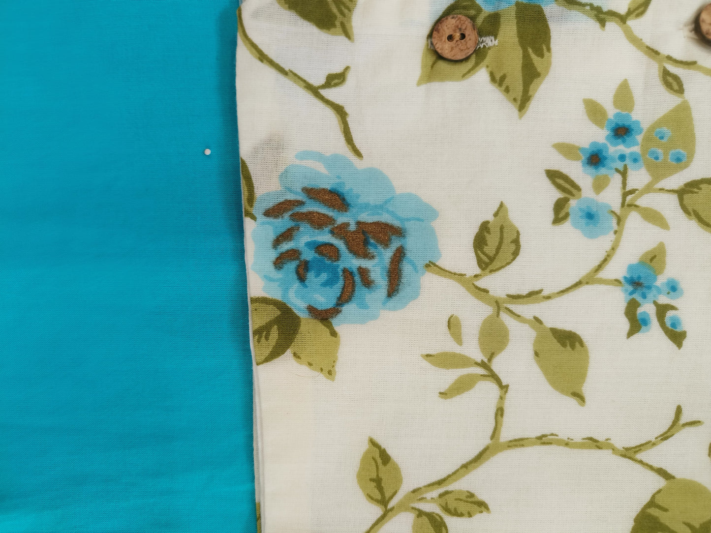 Sky Blue Rose Jacket with Kurta -Pyjama