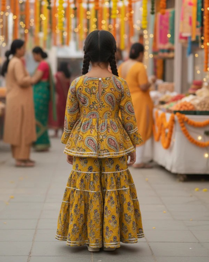 Block Print Black Colour Lehenga Choli