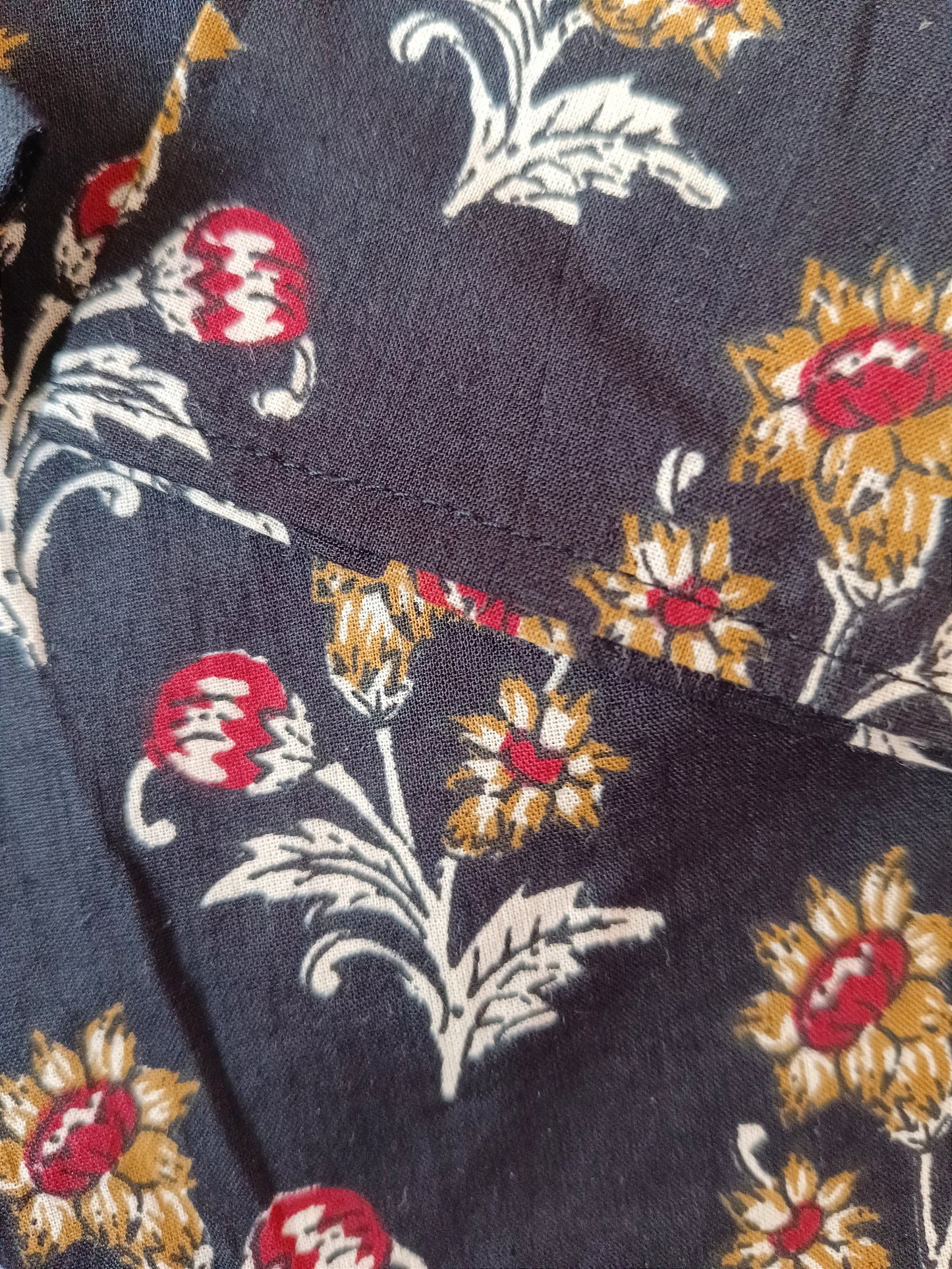 Black block printed Kurta -Pyjama