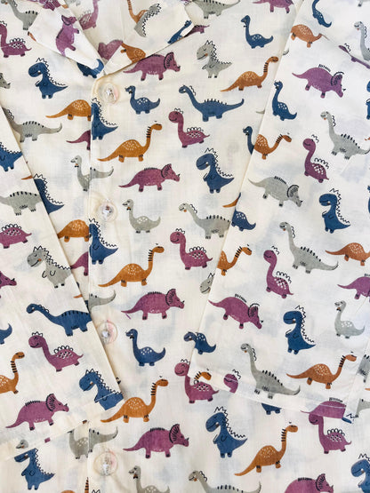 Multicolor Dinasour printed Night Suit