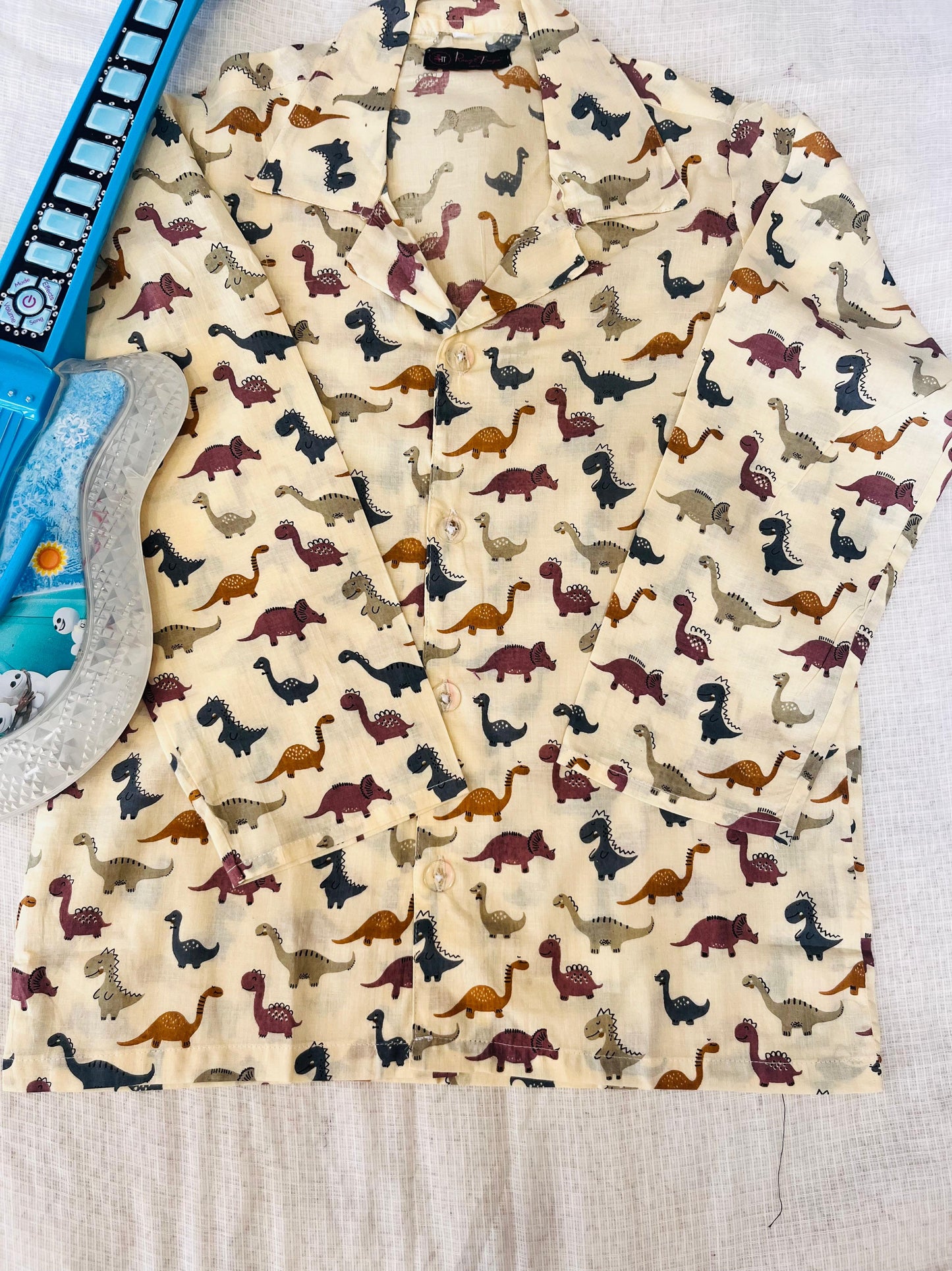 Multicolor Dinosour Printed Night Suit