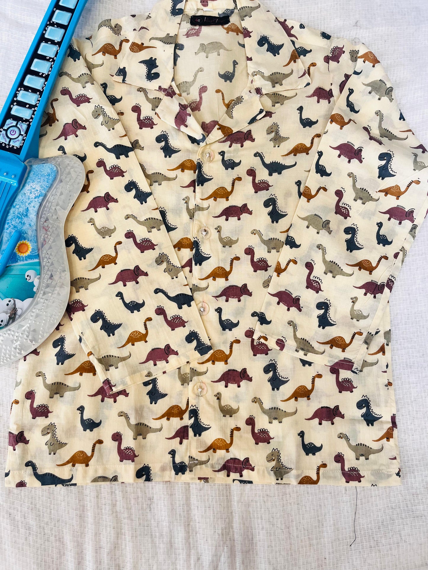 Multicolor Dinosour Printed Night Suit