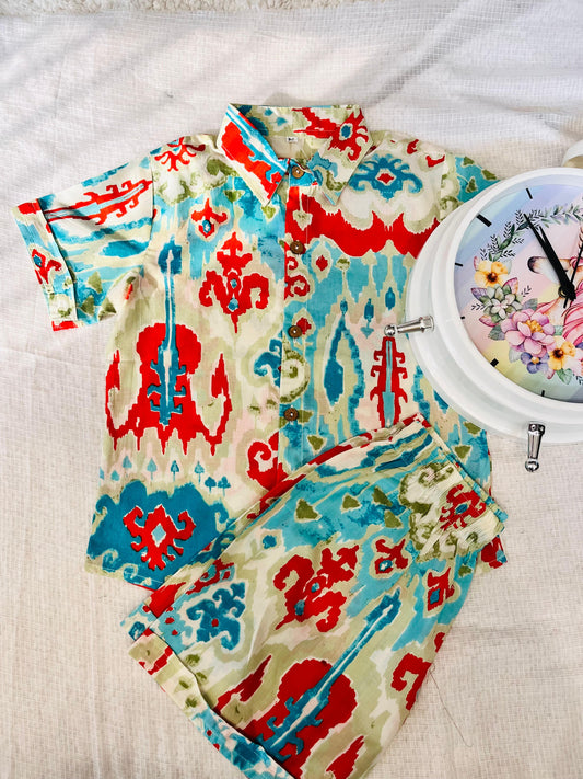 Ikat printed Cord-Set