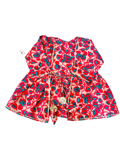 Pink Floral Printed 3 Piece Co-Ords For Girls