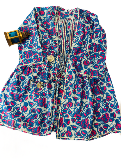 Pink Floral Printed 3 Piece Co-Ords For Girls
