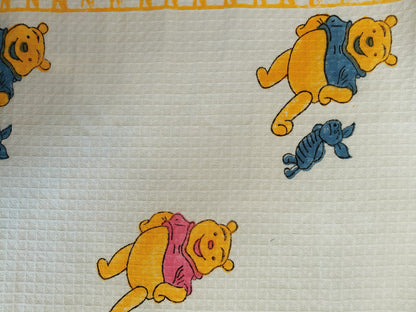 Winnie Pooh Print White Cotton Bath Towel
