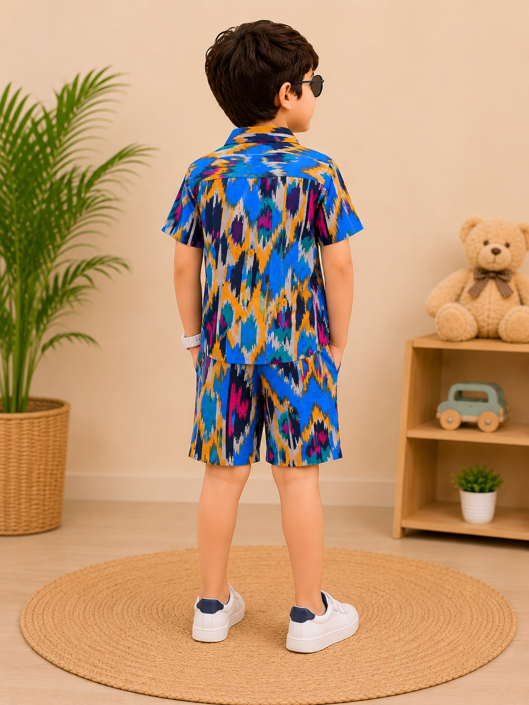 BlueI kkat printed Cord-Set for boys