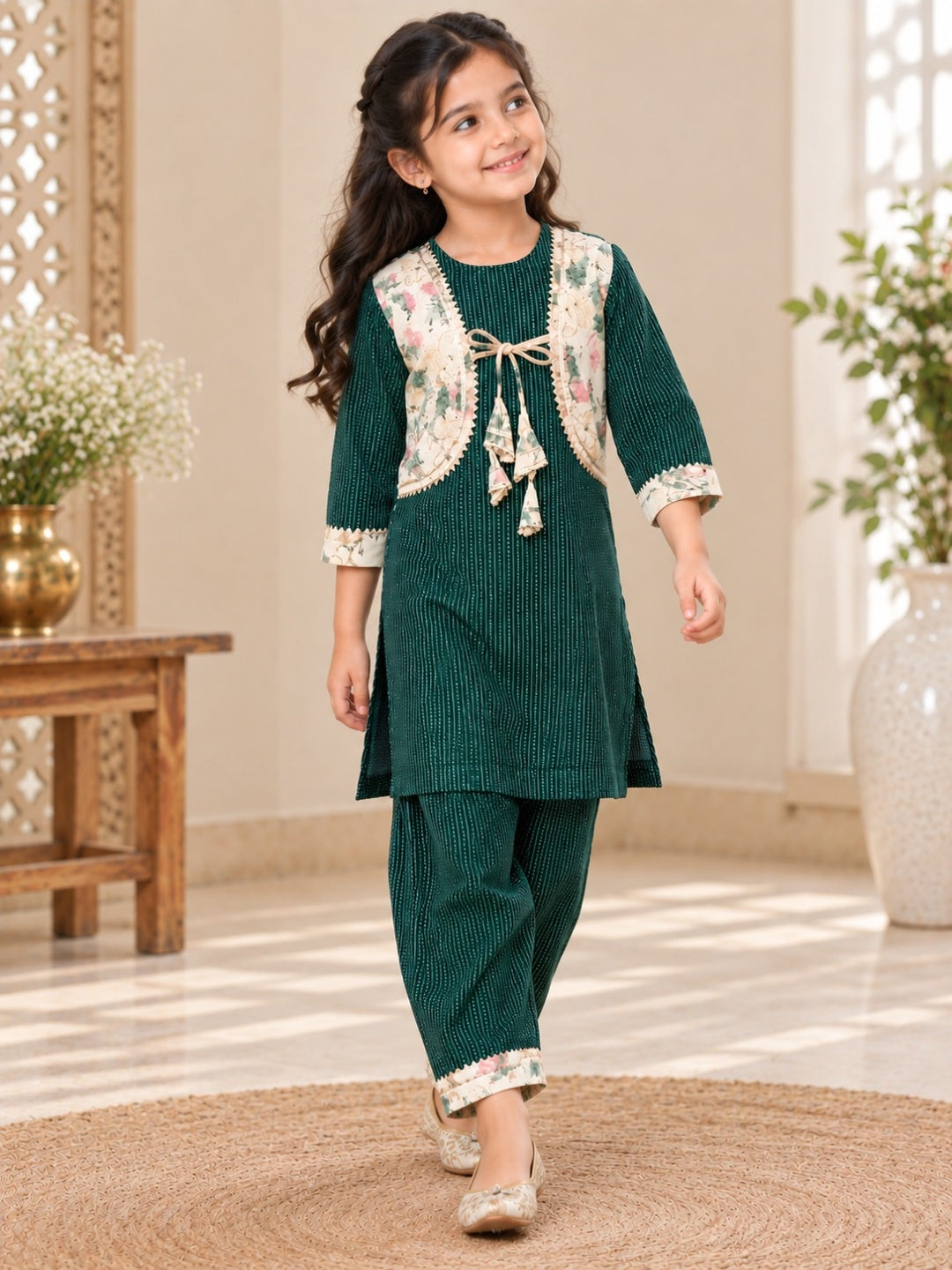 Green Coloured Afghani Style Suit Set