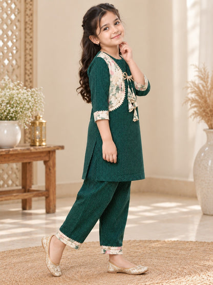 Green Coloured Afghani Style Suit Set