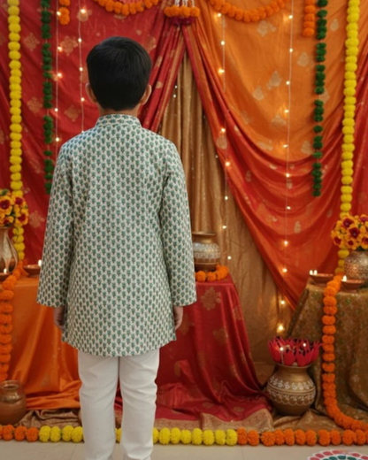 Block Printed Boy's Kurta