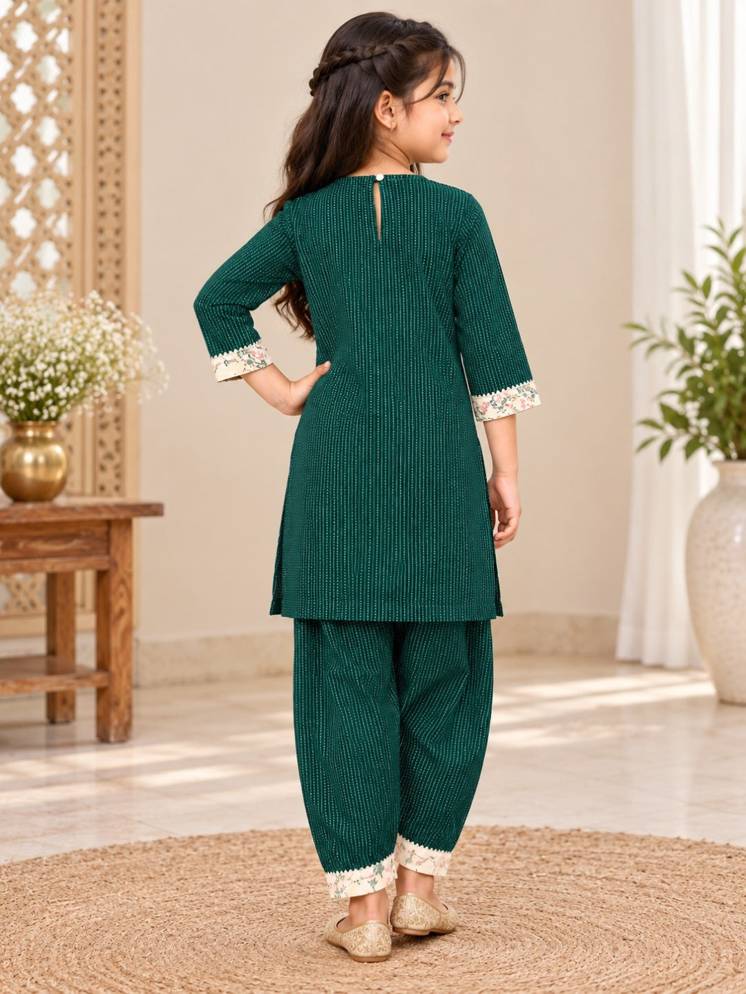 Green Coloured Afghani Style Suit Set