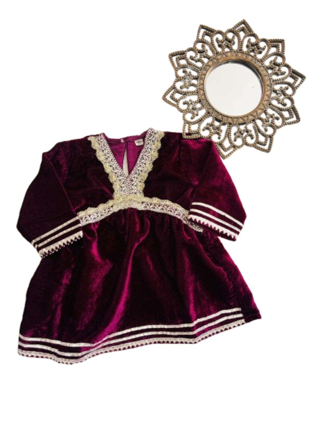 Pink Coloured Alia Cut Velvet Kurti With Sharara
