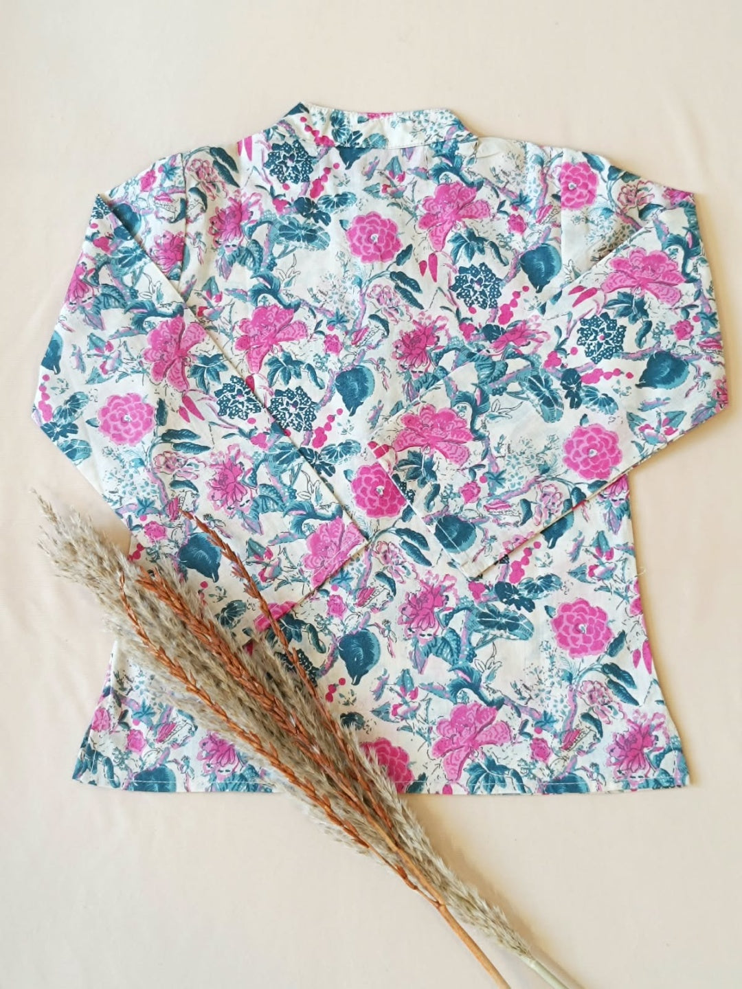 Pink Floral Printed Boy's Kurt