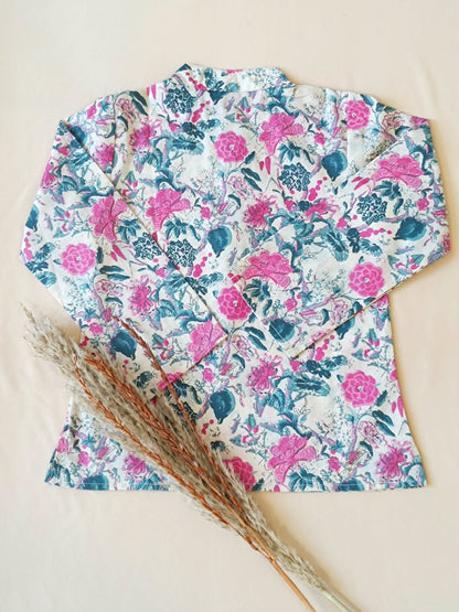 Pink Floral Printed Boy's Kurt