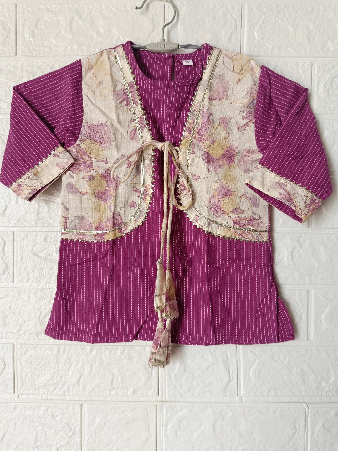 Purple Coloured Afghani Style Suit Set
