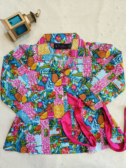 Fruit Print Pink colour Girls Co-Ord Set