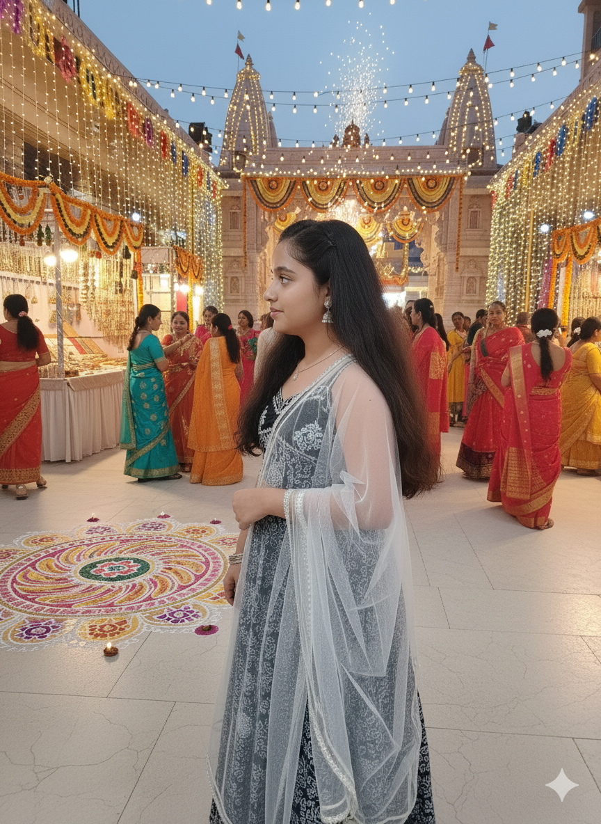 Discharge Print Black Coloured Lehenga Choli