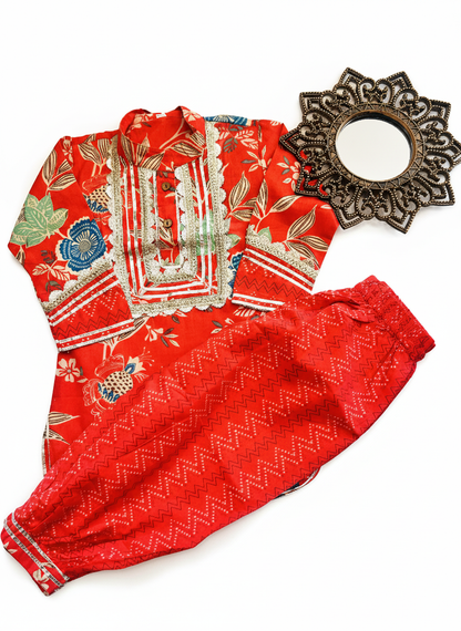 Purple Coloured Afghani Style Suit Set