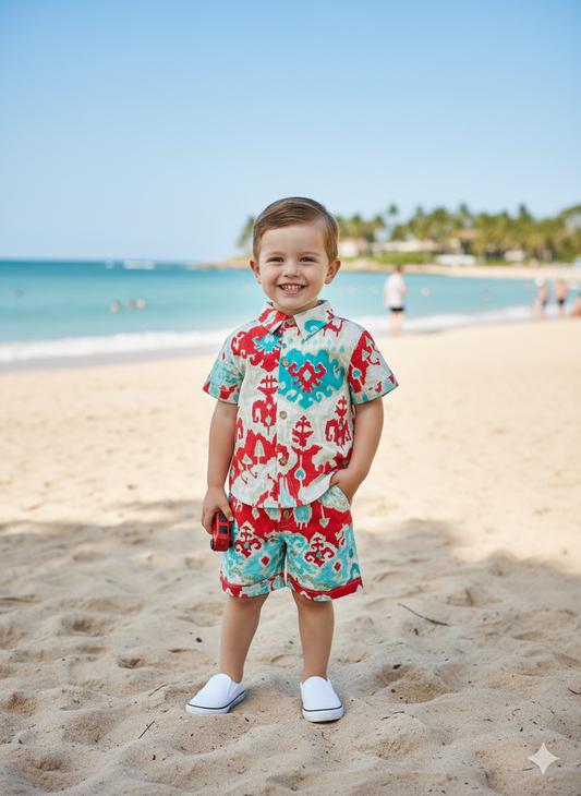 Ikat printed Cord-Set