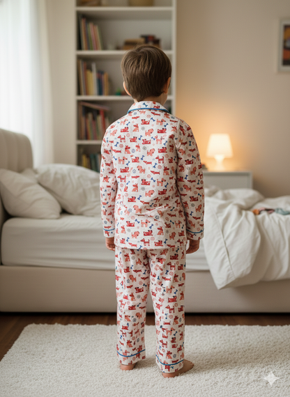 Dog Bone Print Night Suit