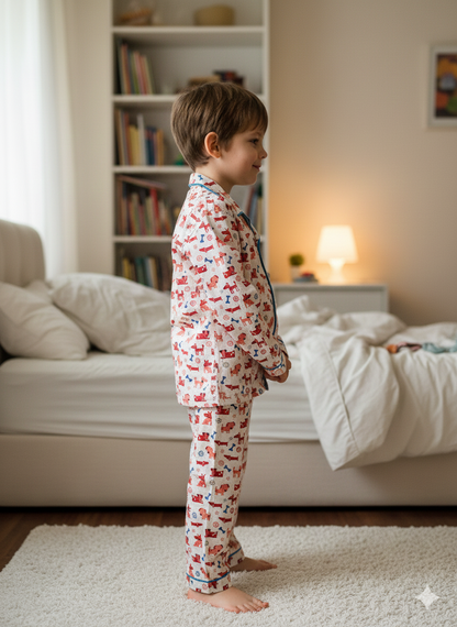 Dog Bone Print Night Suit