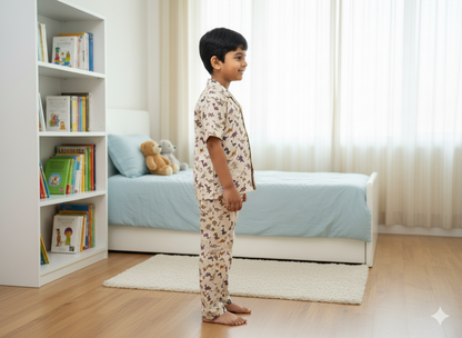 Multicolor Dinosour Printed Night Suit
