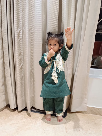 Green Coloured Afghani Style Suit Set