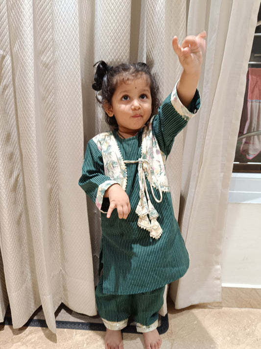 Green Coloured Afghani Style Suit Set
