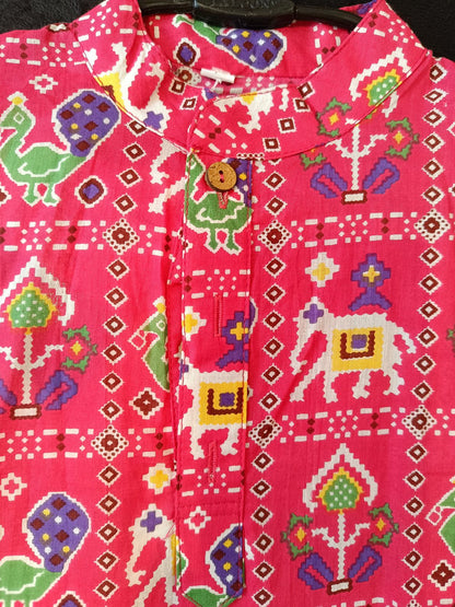 Lavender Patola printed Kurta -Pyjama