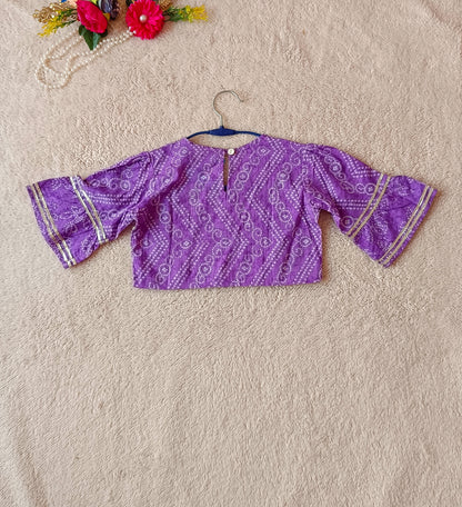 Bandhej Print Lavender Colour lehenga Choli
