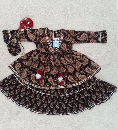 Block Print Black Colour Lehenga Choli