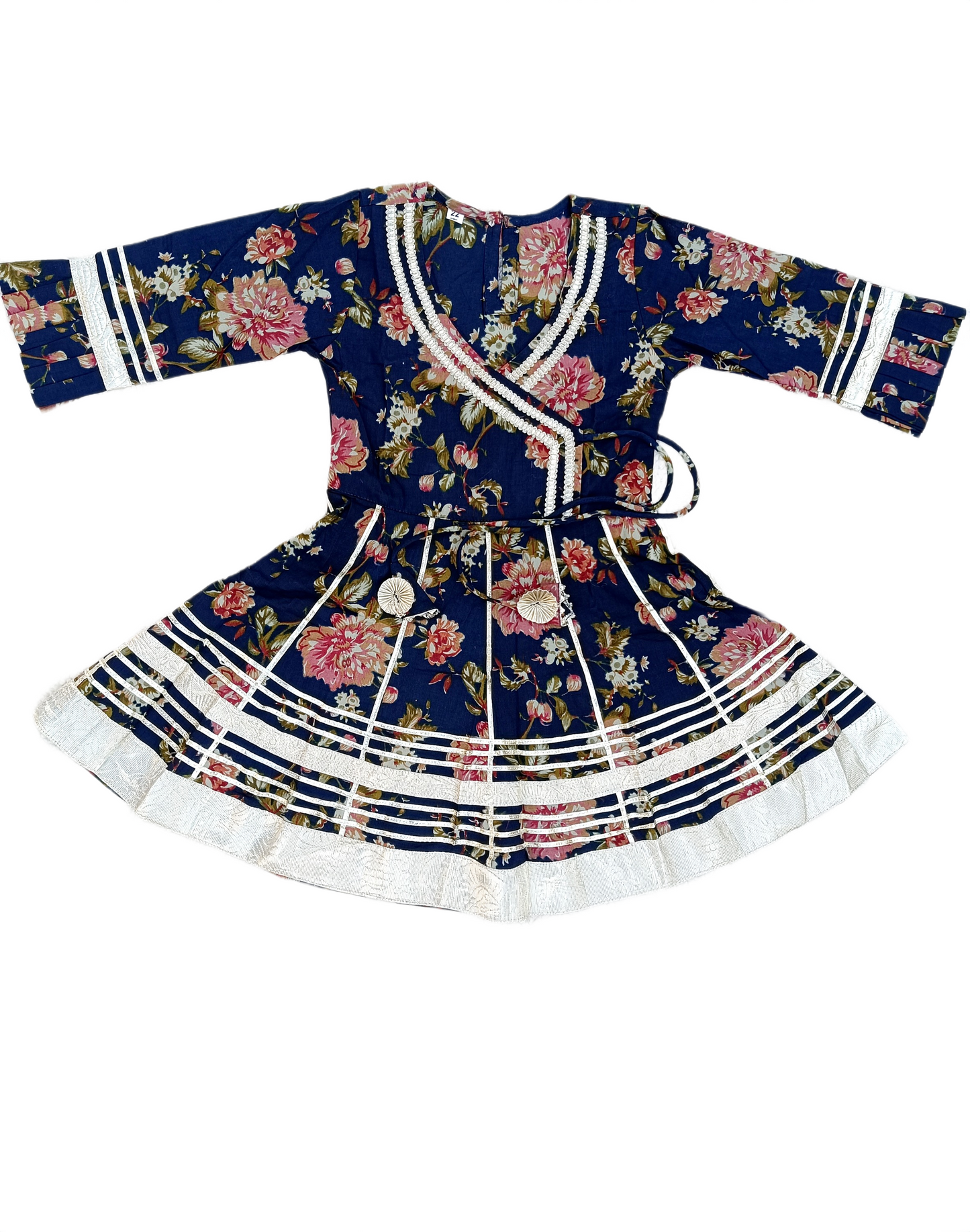 Ethanic Floral Printed Girls Flare Suit Set