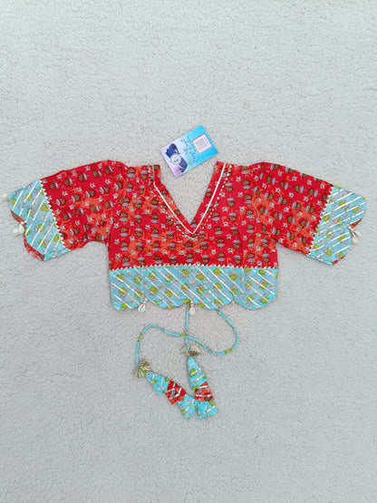 Flower Print kaudi Red colour Lehenga Choli