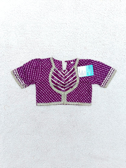 Block Print Purple Colour Lehenga Choli