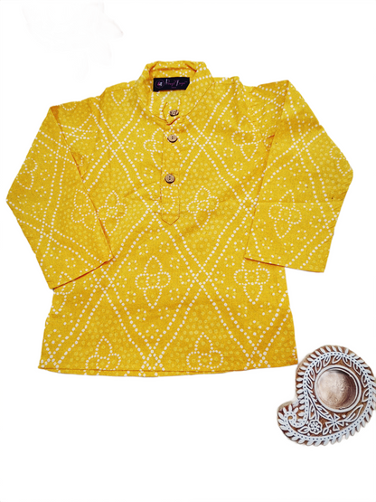 Purple Bandhej Tie and dye Kurta -Pyjama