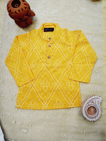 Purple Bandhej Tie and dye Kurta -Pyjama