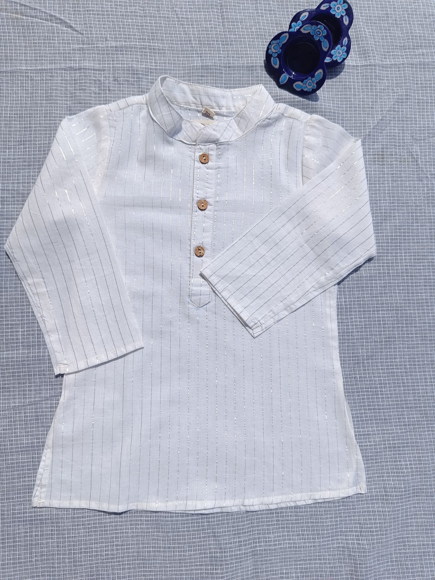 Purple Bandhej Jacket With Lurex Kurta Pyjama