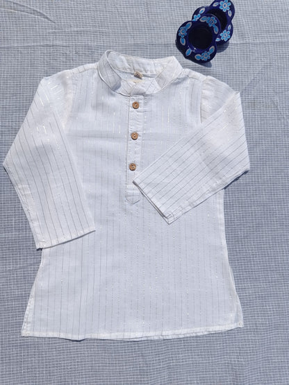 Purple Bandhej Jacket With Lurex Kurta Pyjama