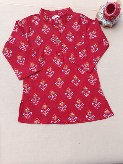 Patola Print Jacket with Kurta -Pyjama