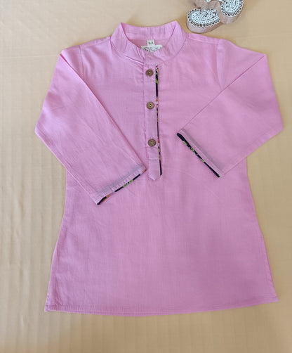 Lavender Floral Print Jacket with Kurta -Pyjama