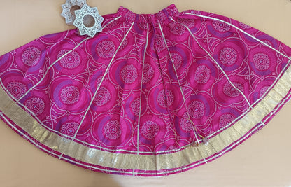 Pink Bandhaj Lehenga Choli set