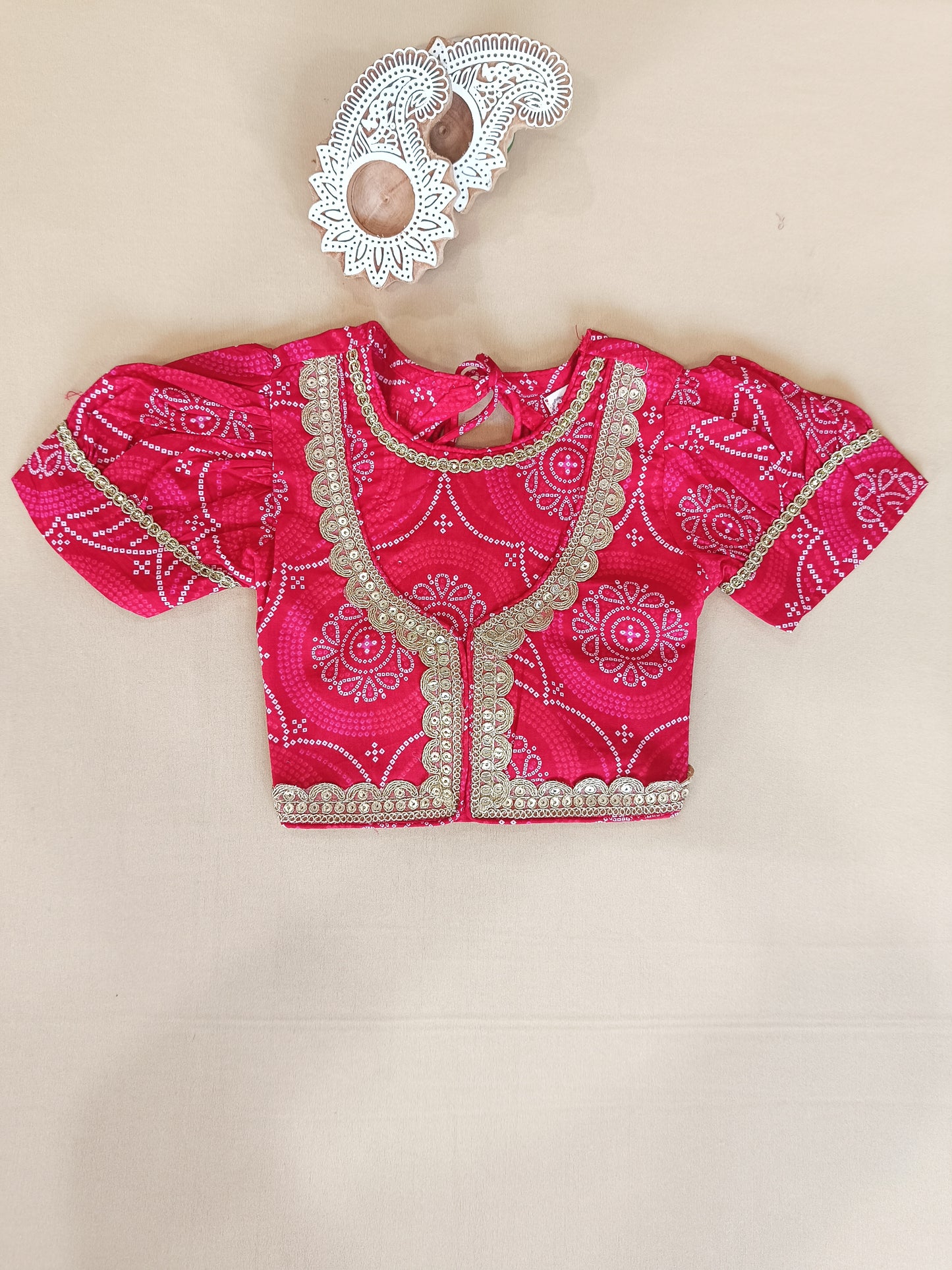 Red Bandhaj Lehenga Choli set