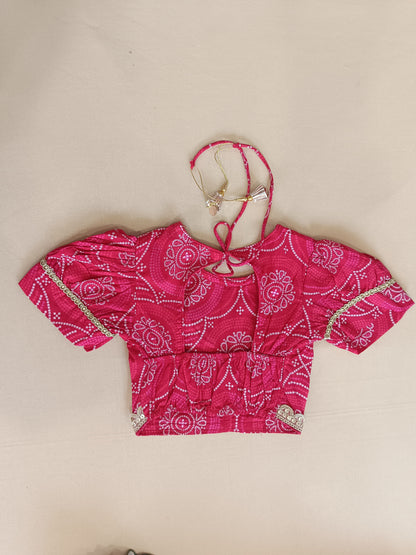 Red Bandhaj Lehenga Choli set