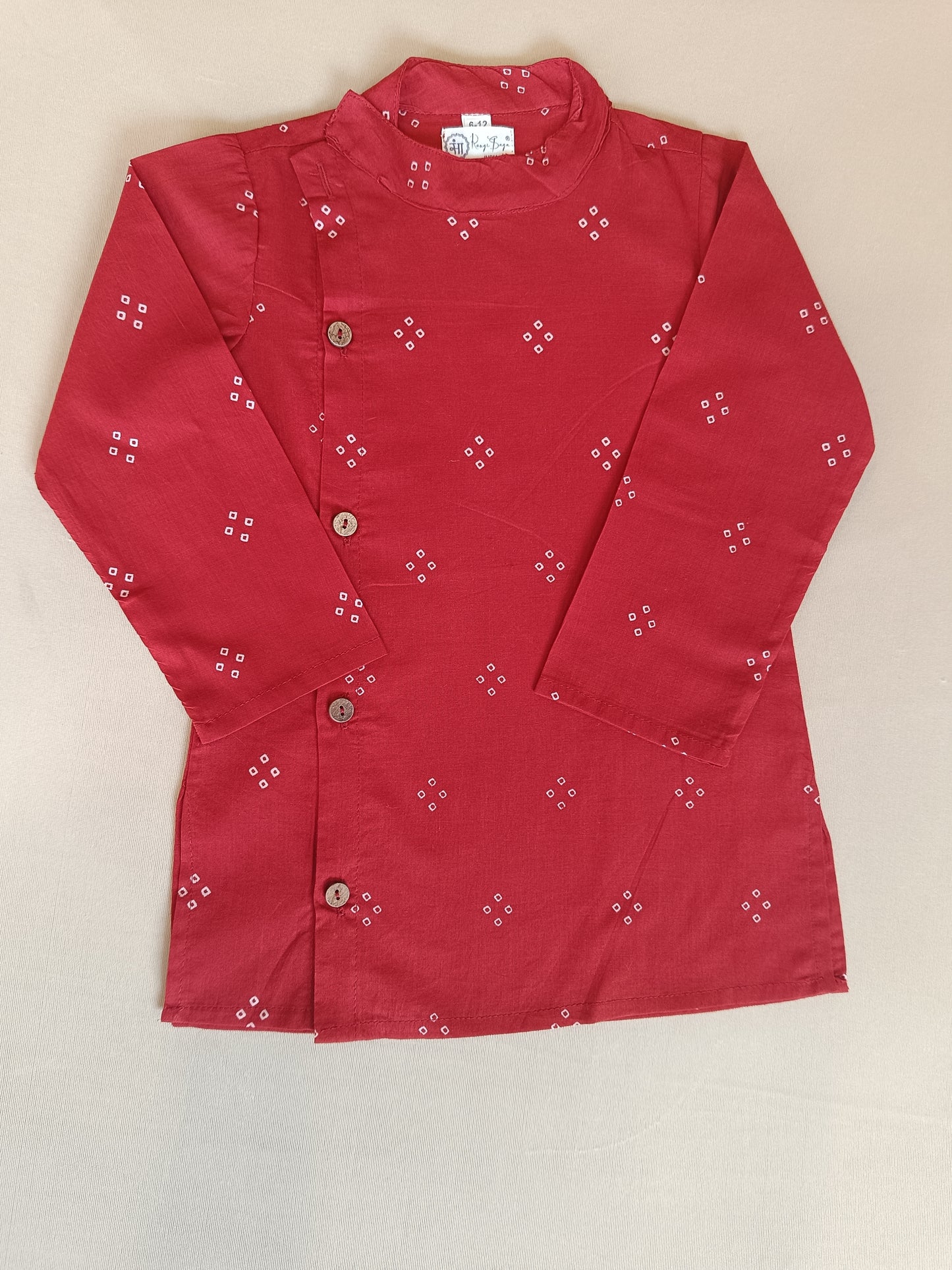 Red Bandhej Kurta -Pyjama set