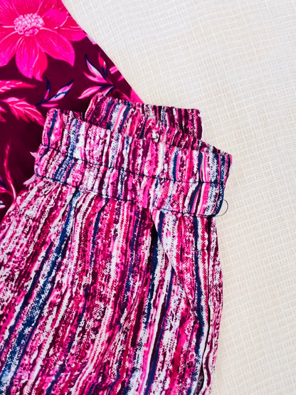 Flower Print Wine Colour Girls Co-Ords