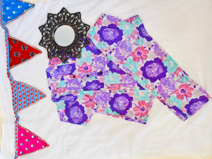 Pink Flower Printed Girls Co-Ord Set
